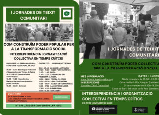 I JORNADES DE TEIXIT COMUNITARI de la Federació Associació de Veïns de Palma